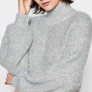 Joie Markita Fuzzy Funnel Neck Sweater 